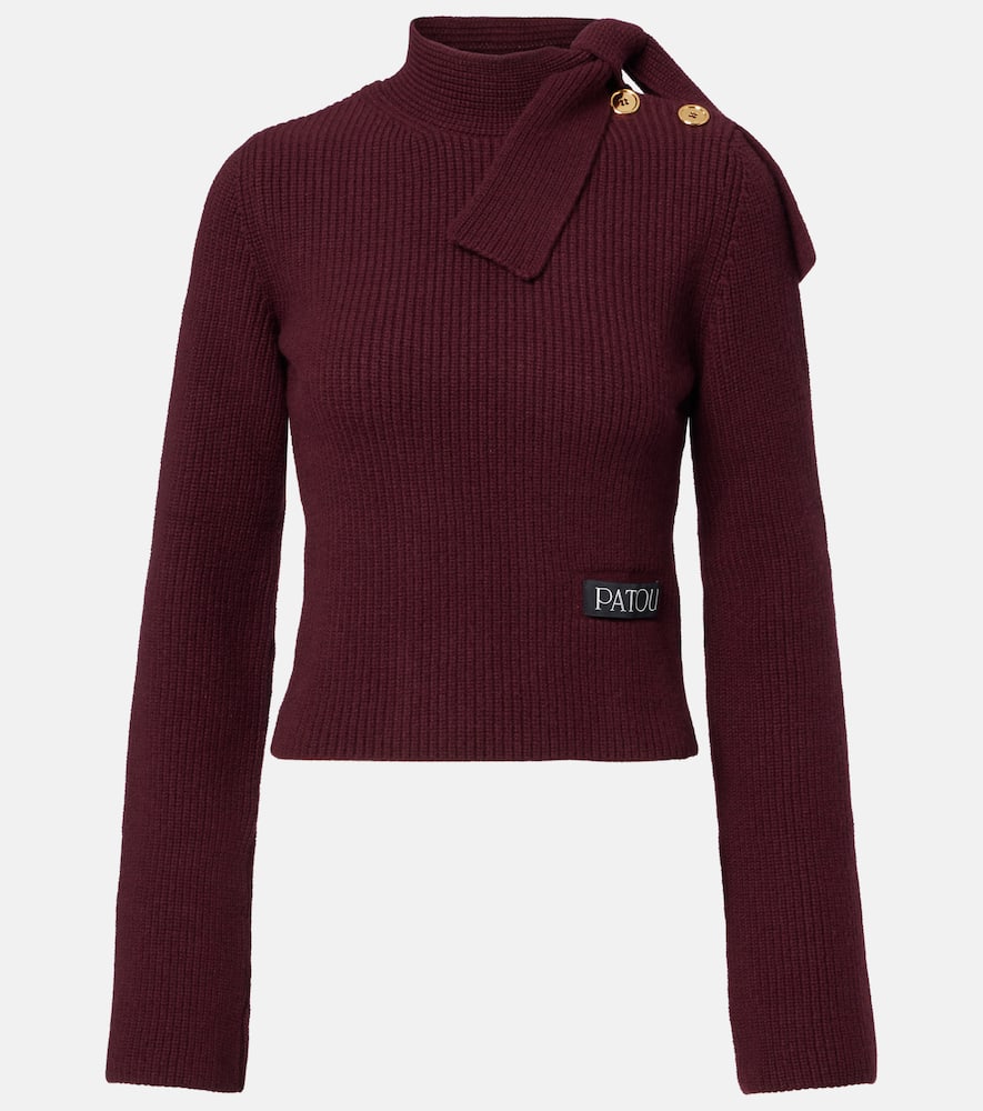 Bow-detail wool and cashmere sweater