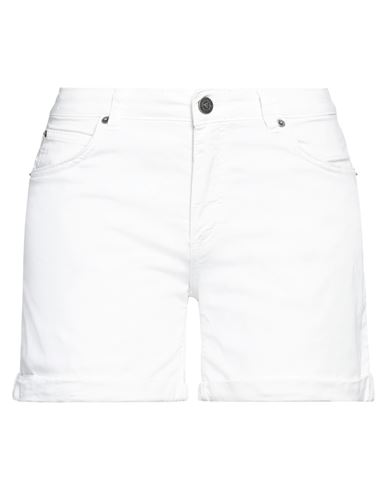 Woman Shorts & Bermuda Shorts White Size 26 Cotton, Elastane