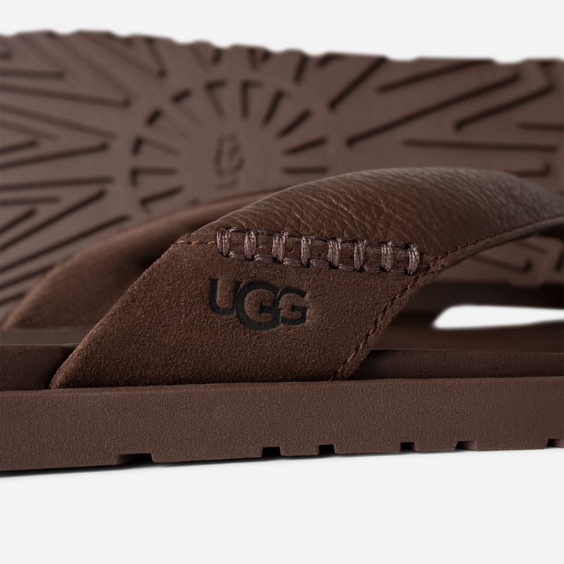 ® Men's Seaside II Flip Leather/Suede Sandals in L®age