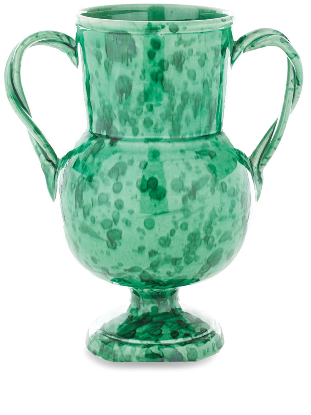 Amphora glazed-finish vase (13cm) - Green