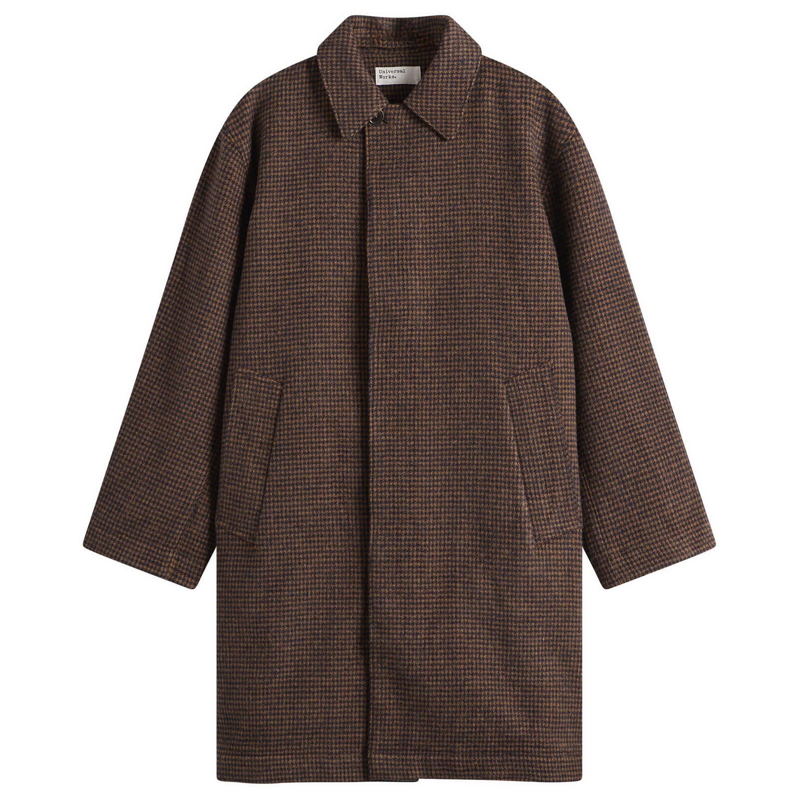 Men's Wool Tweed Mix Stan Coat Navy/Brown
