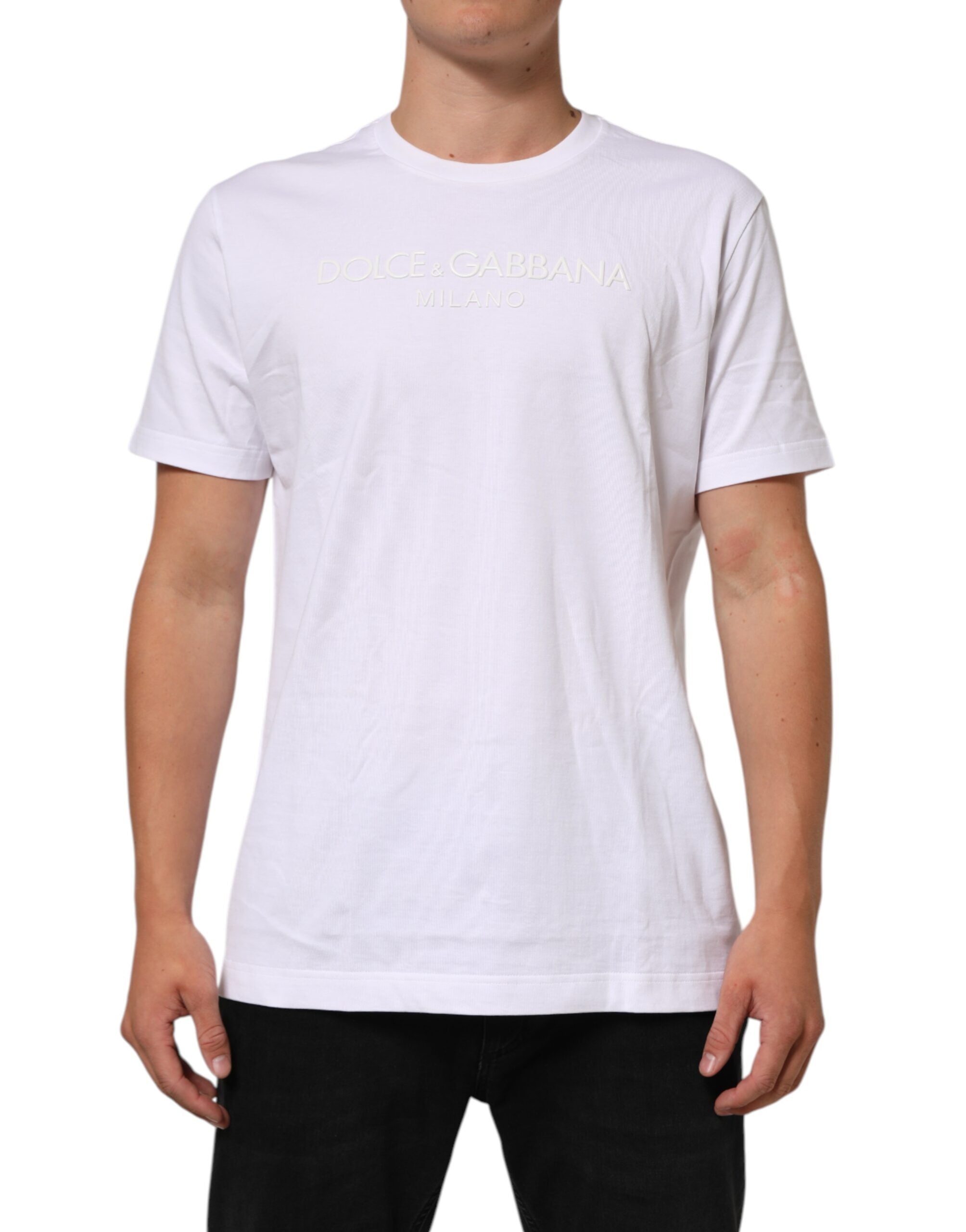 Logo-Embroidered Cotton T-Shirt — White
