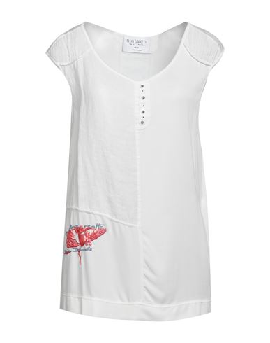 Woman Top White Size 2 Viscose, Elastane, Polyester