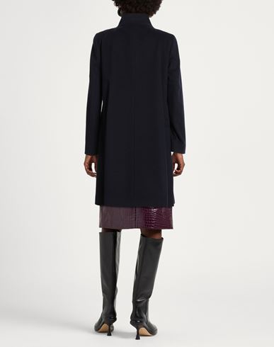 Icons Woman Coat Navy Size 6 Wool, Polyamide, Cashmere