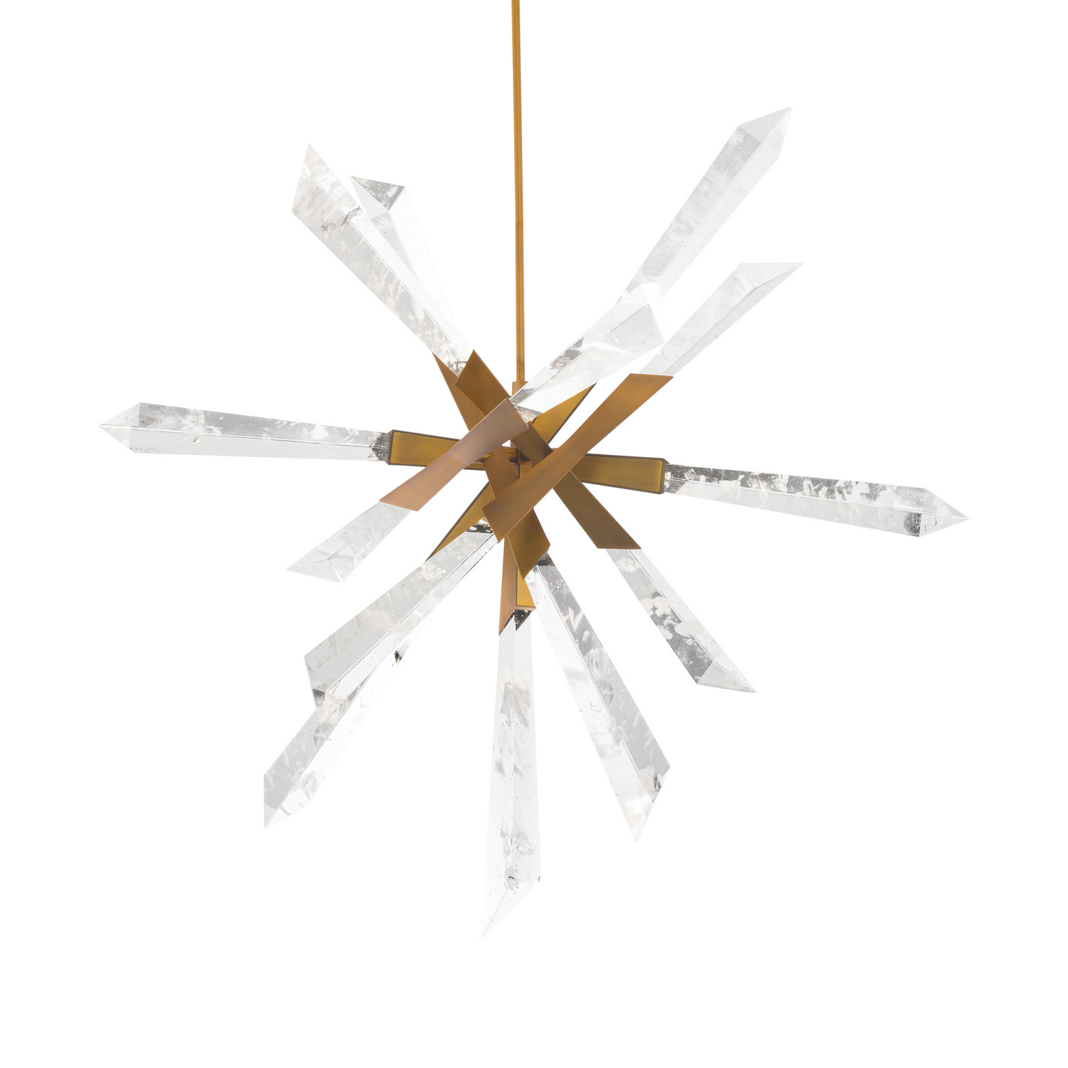 Solitude 1-Light LED Pendant in Aged Bra