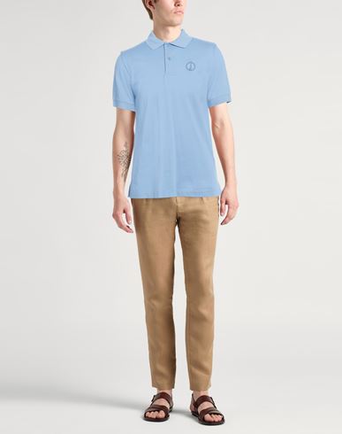 Dunhill Man Polo shirt Light blue Size M Cotton