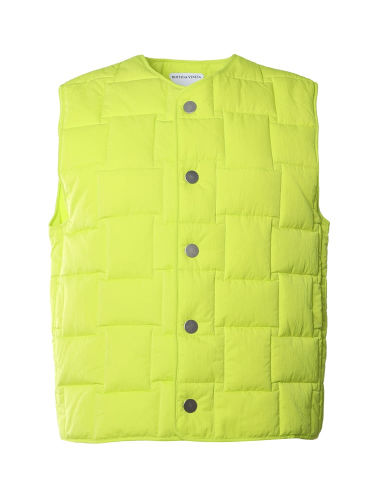 Technical Nylon Vest With All-over Woven Pattern