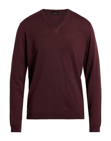 Man Sweater Chocolate brown Size 40 Merino Wool