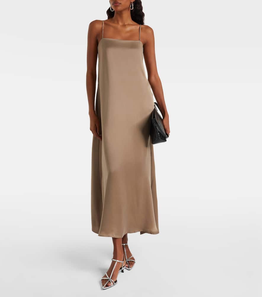 Melfi silk twill maxi dress