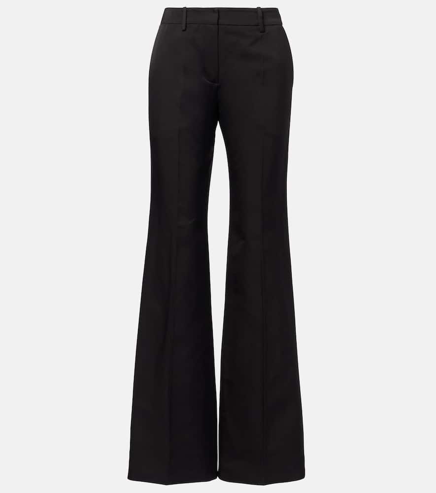 Cotton and silk flared pants