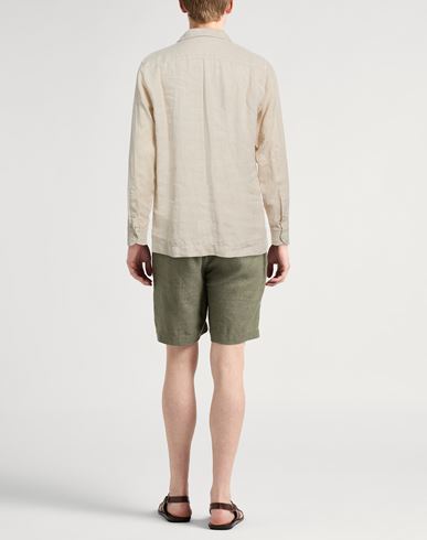 Man Shirt Beige Size M Linen