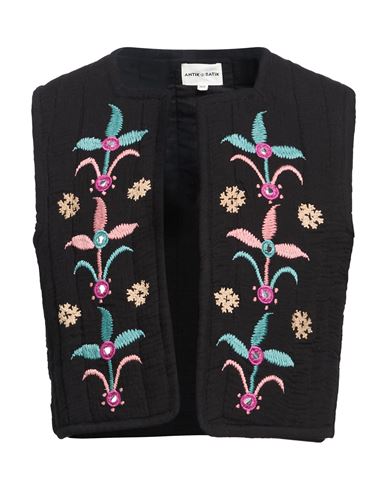 Woman Vest Black Size 4 Cotton
