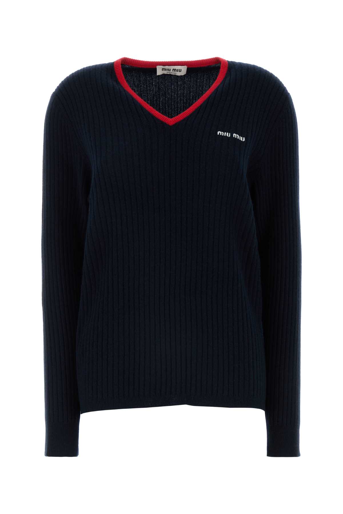 Navy Blue Cashmere Sweater