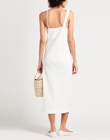 Woman Midi dress White Size 6 Polyester
