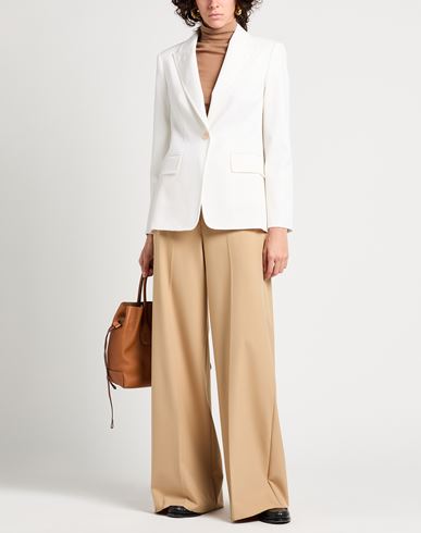 Woman Blazer Ivory Size 12 Virgin Wool