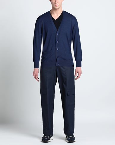 Man Cardigan Navy blue