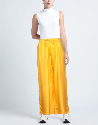Woman Pants Yellow Size 1 Silk