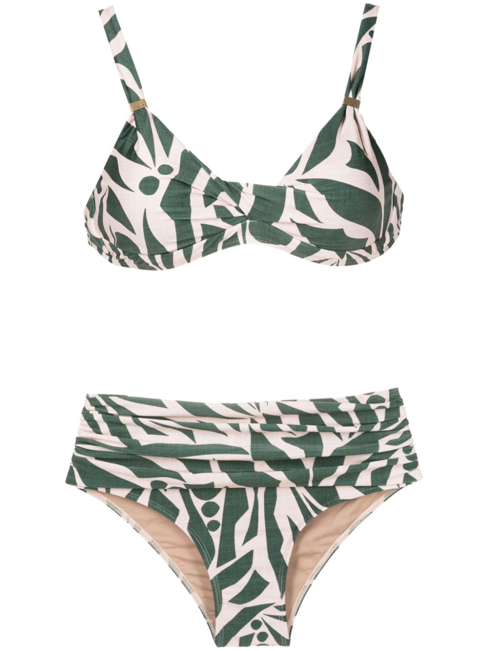 Marianne abstract-print bikini - Green