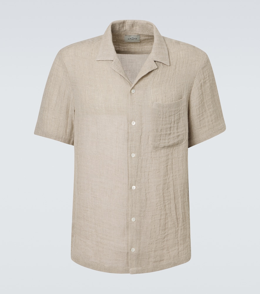 Linen bowling shirt