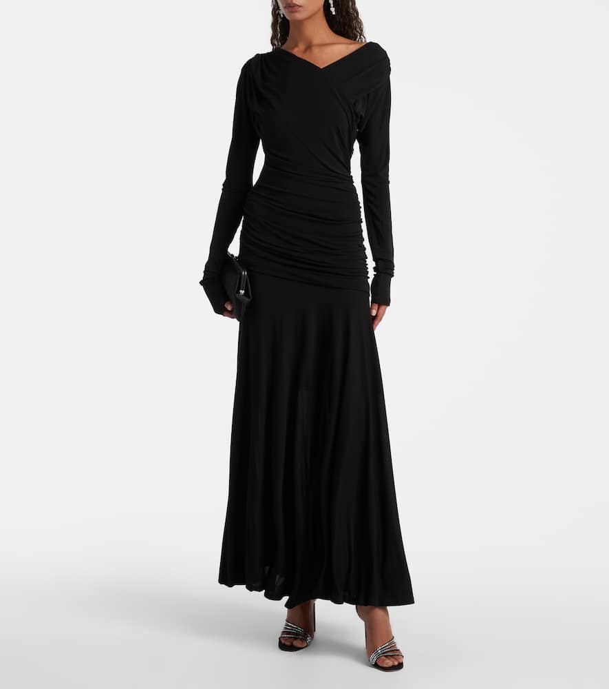 Ruched maxi dress