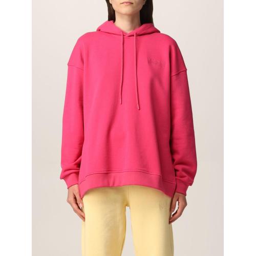 Logo-embroidered oversized hoodie - Yellow