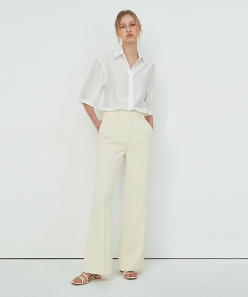 SEMI FLARE PANTS_CREAM