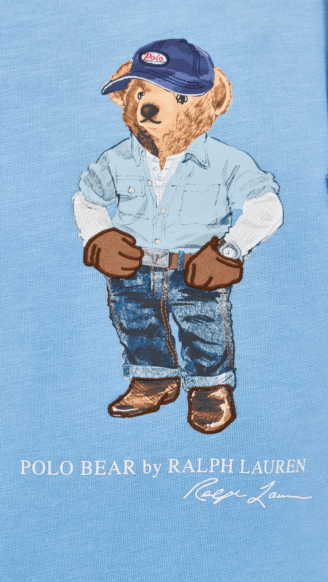 Original Label Denim Bear Hoodie Chambray Blue/Denim Bear