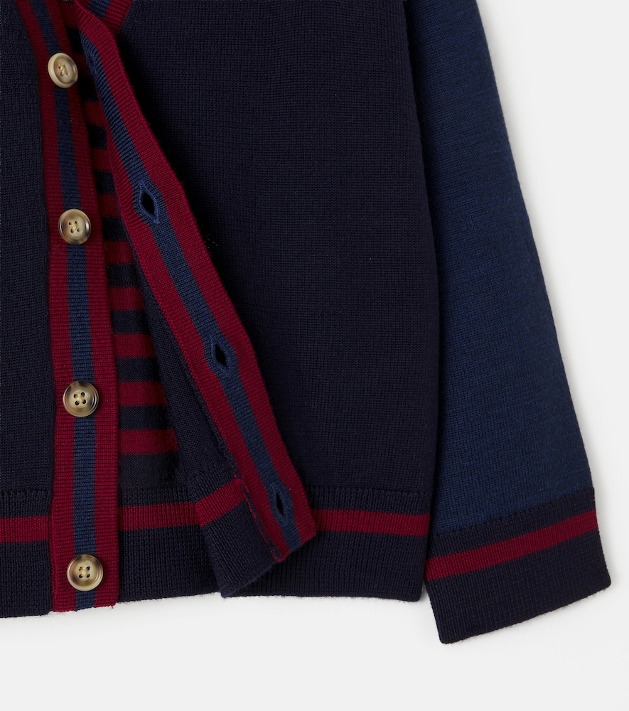 Julian embroidered striped wool cardigan