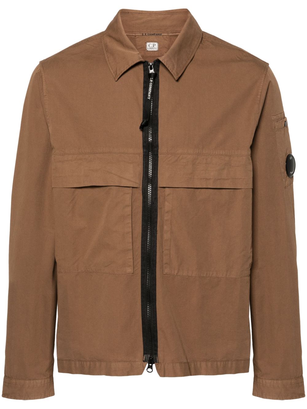 Lens cotton shirt jacket - Black