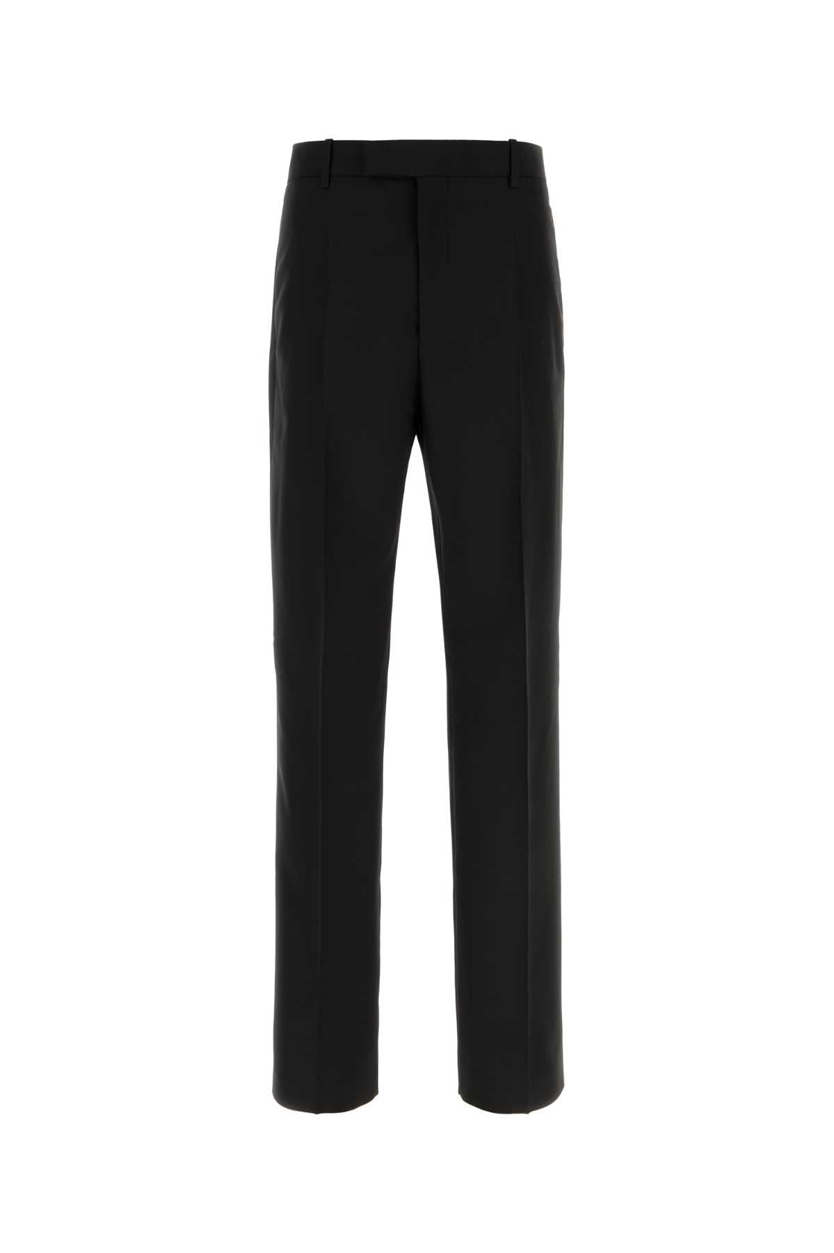 Virgin Wool Trousers — Black