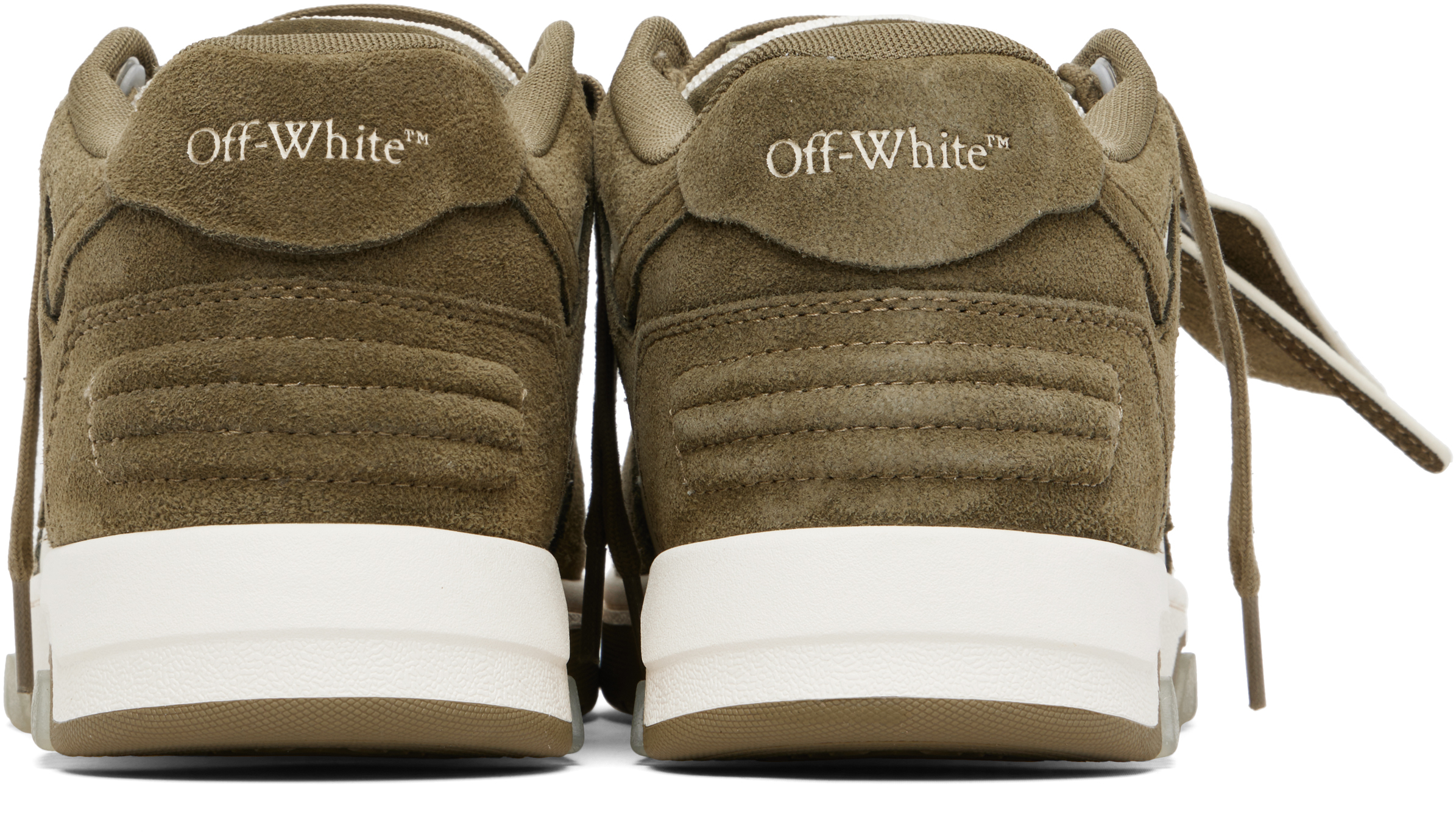 & Khaki Out Of Office Calf & Suede Sneakers