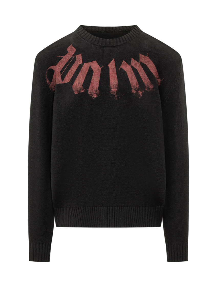 Black Logo Crew Neck Sweater
