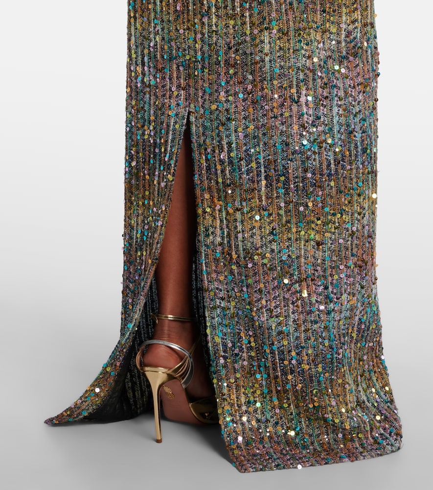 Sequined lamé gown