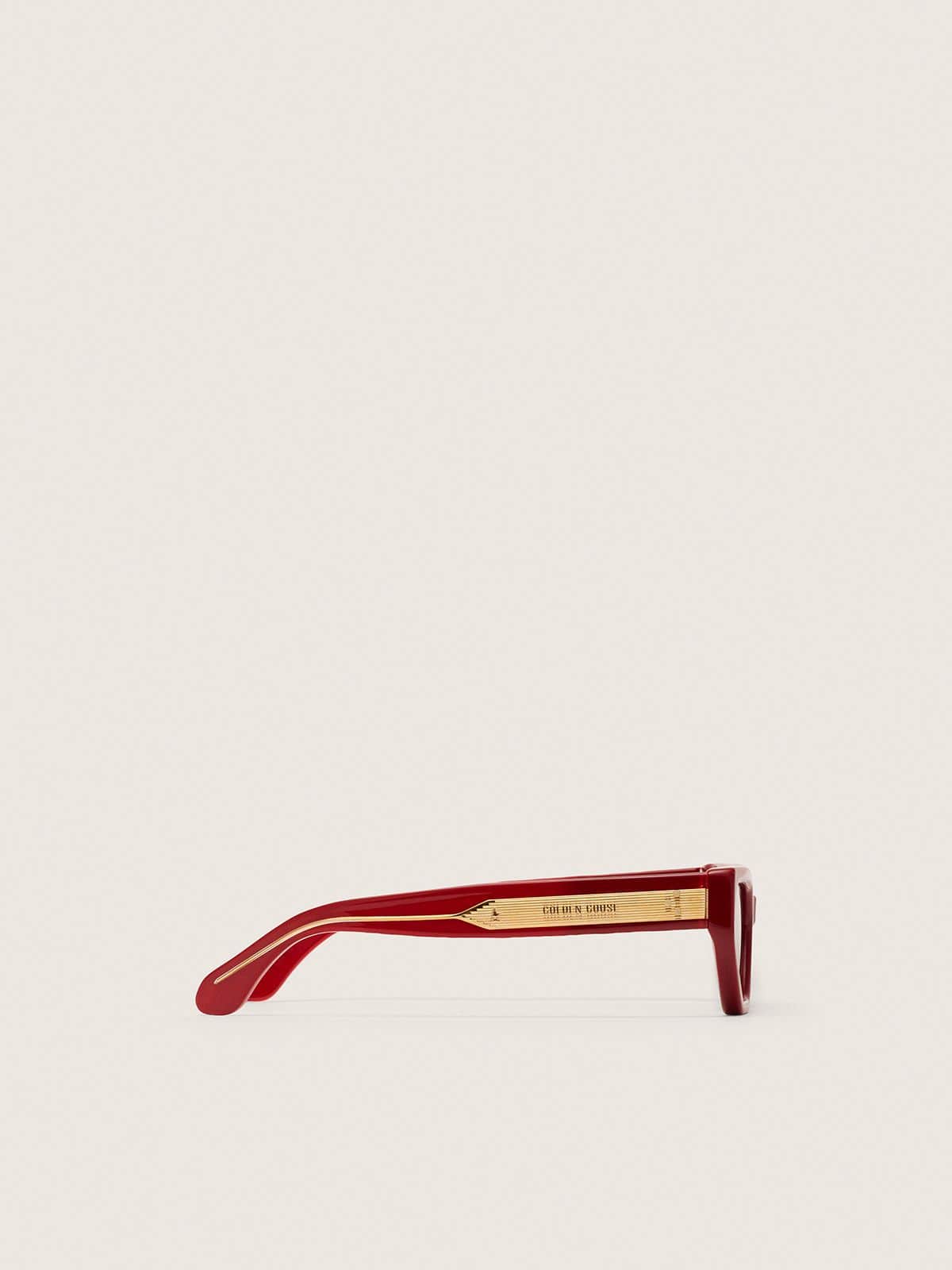 Golden Goose - Jackie Rectangular Style Sunglasses With Red Frame And Lenses, , : U