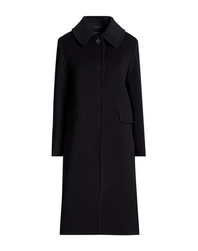 Icons Woman Coat Black Size 8 Wool, Polyamide, Cashmere