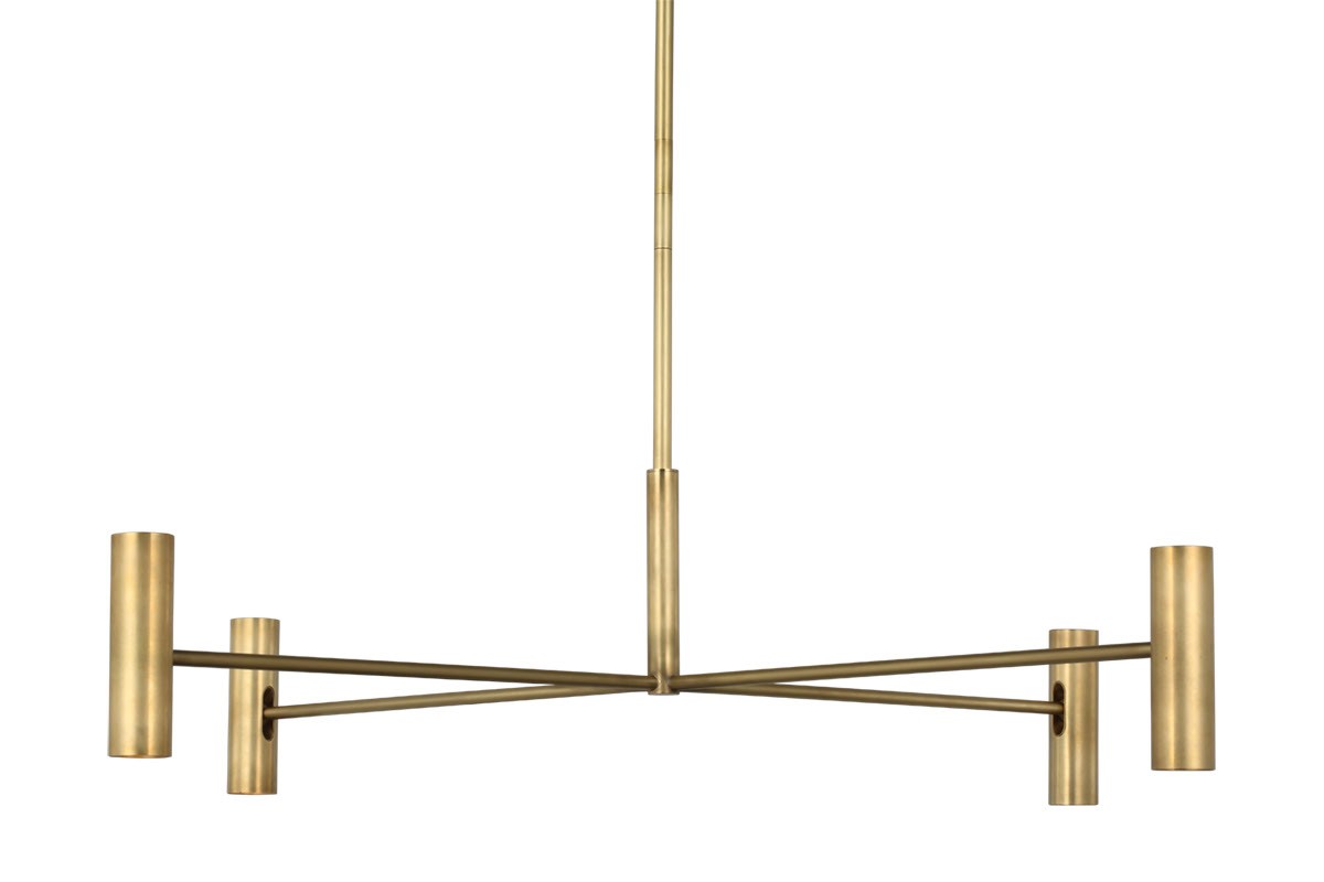 Hand Rubbed Antique Brass LED Chandelier from the Ponte Collection