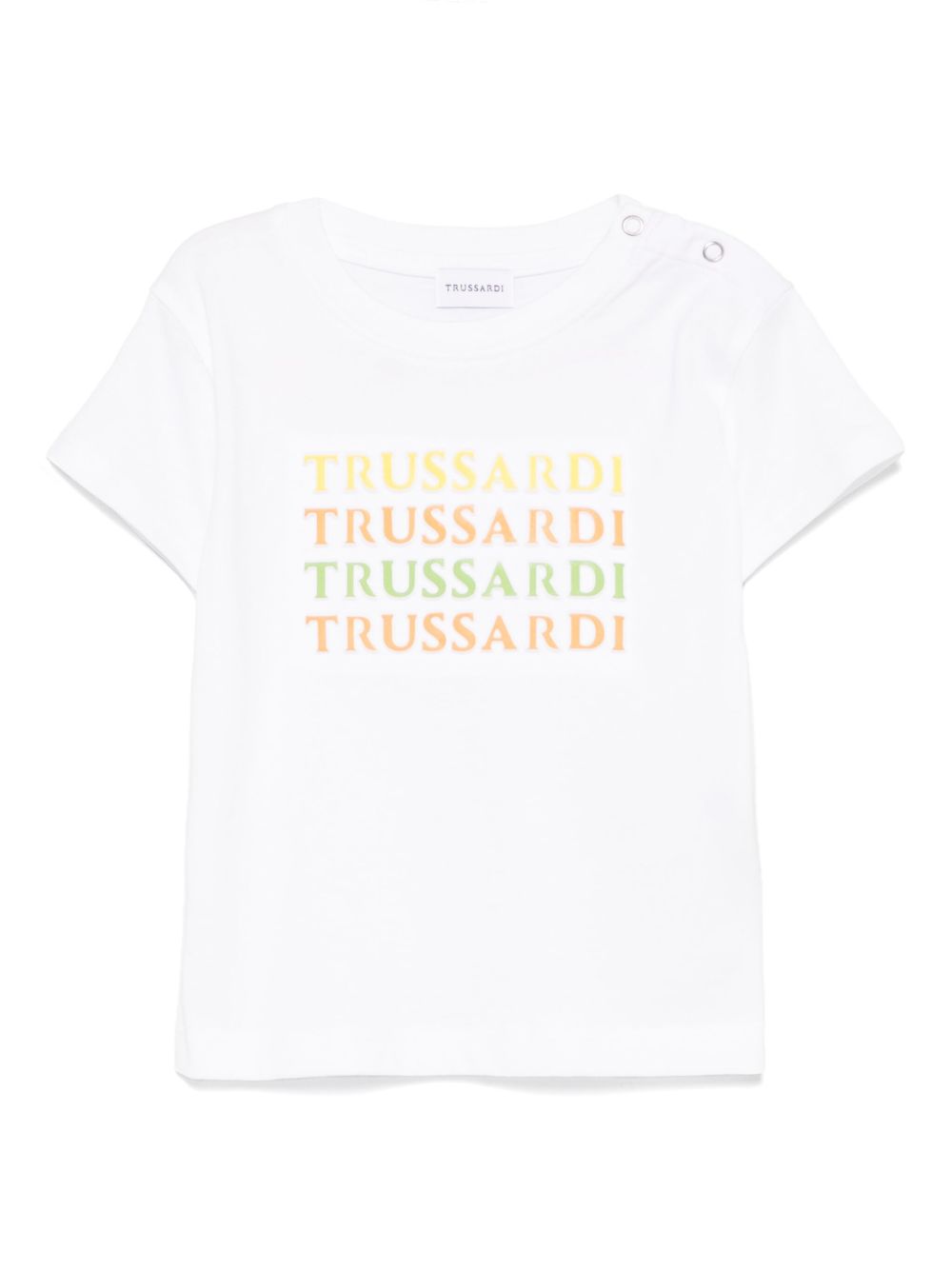 TRUSSARDI JUNIOR logo-embossed T-shirt - White