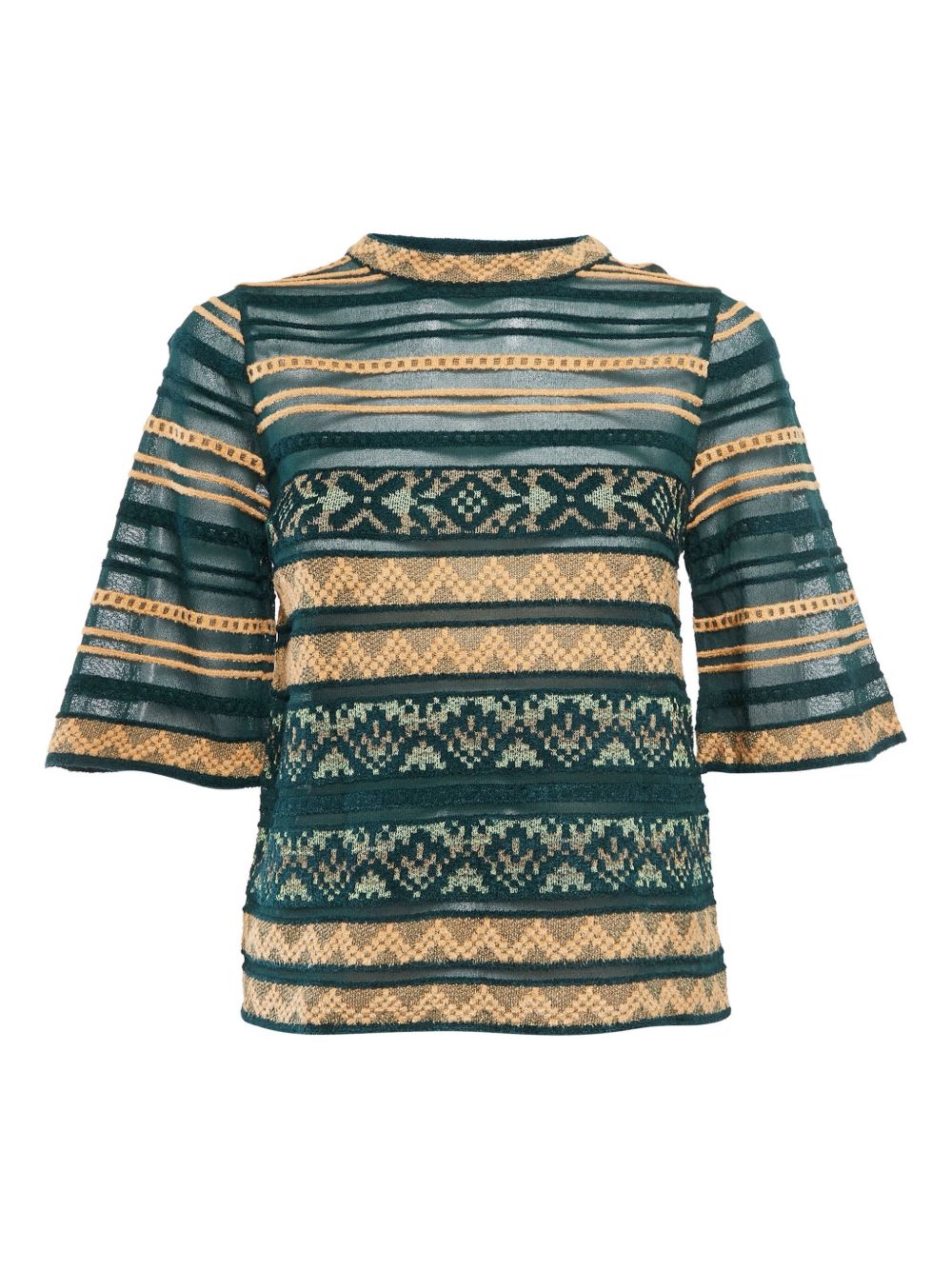 2024 patterned T-shirt - Green