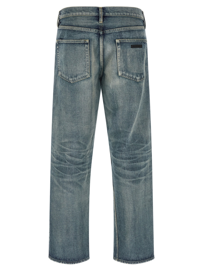 Fear Of God - washed denim jeans contrast stitching belt loop