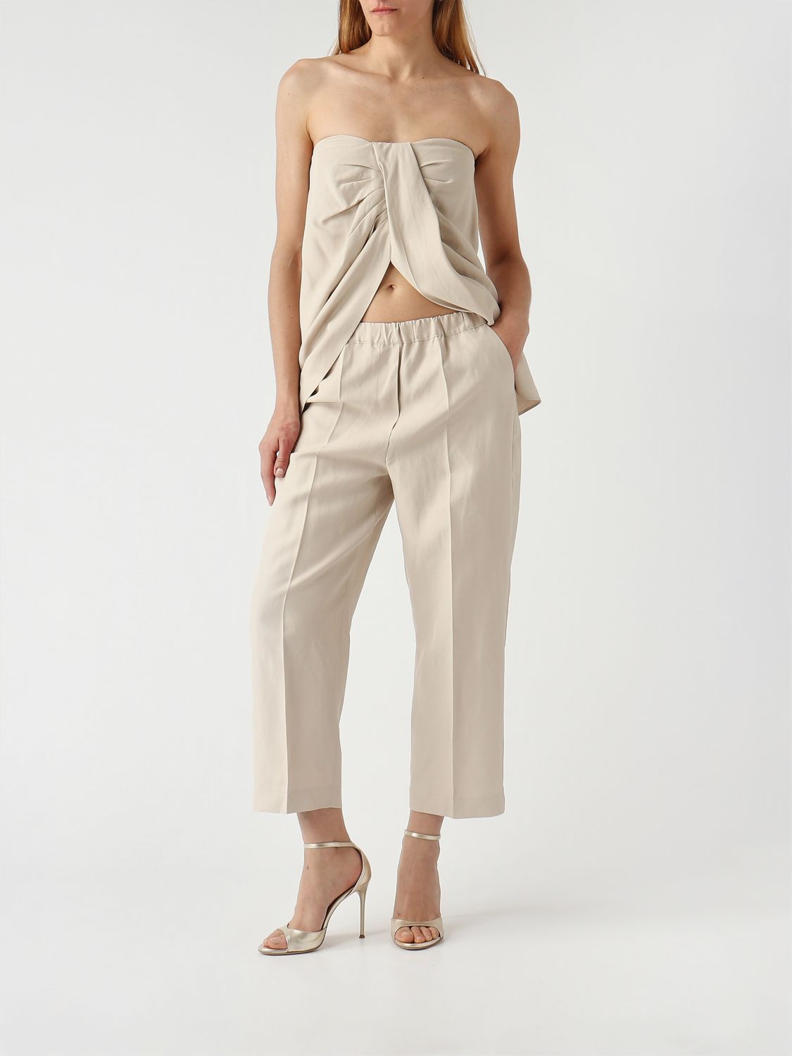 Pants Woman color Beige