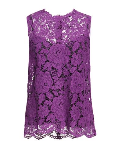 Woman Top Purple Size 2 Viscose, Cotton, Polyamide