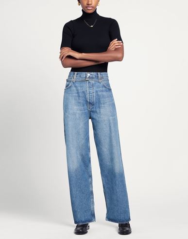 Woman Jeans Blue Size 28 Recycled cotton, Lyocell, Post