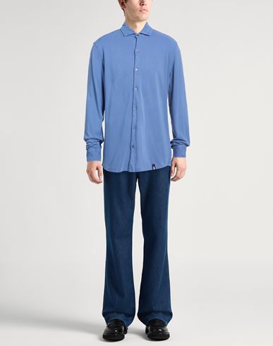 Man Shirt Pastel blue Size M Cotton