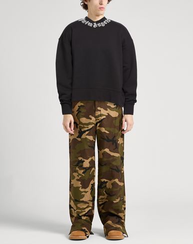 Man Sweatshirt Black Size M Cotton
