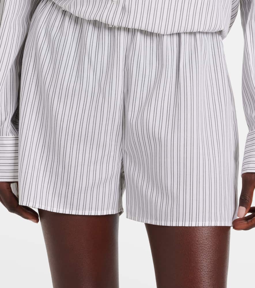 Cairo striped cotton-blend shorts