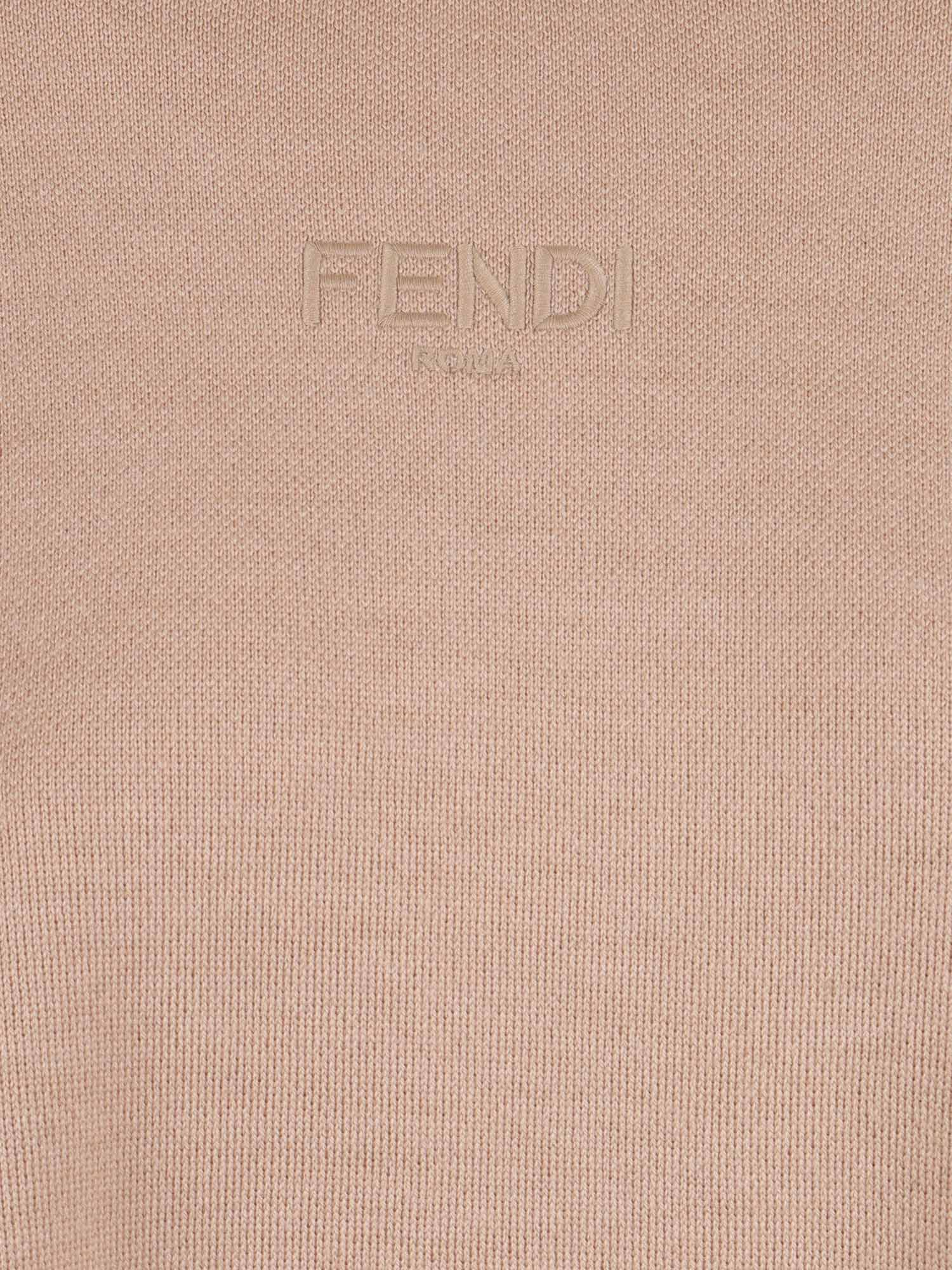 Fendi Jr Abito Wool Knit Logo