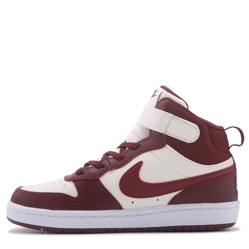 Kids' Court Borough Mid 2 High Top Sneaker Little Kid Shoes (Sail/Burgandy)