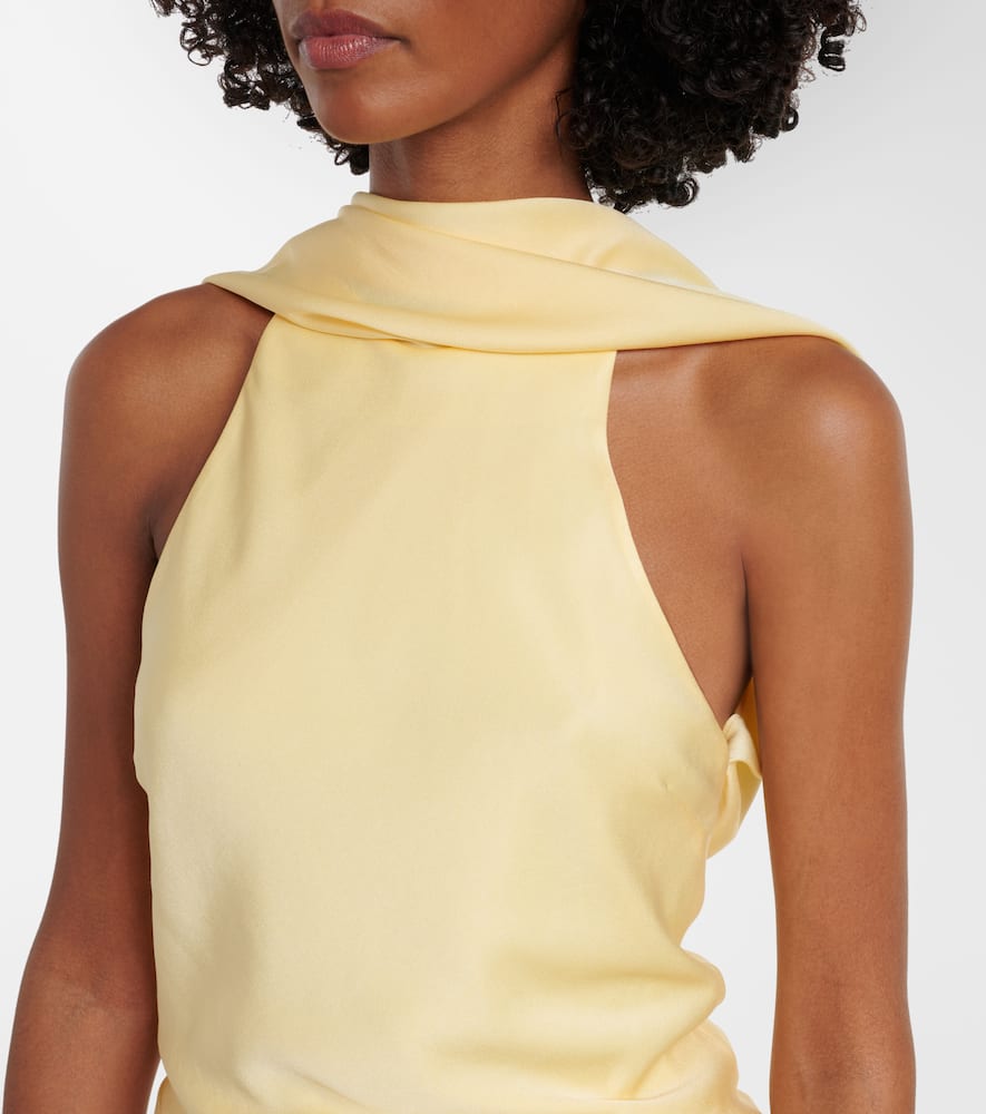 Samira caped satin top