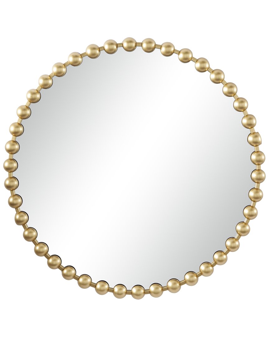 CosmoLiving by Cosmopolitan Metal Wall Mirror With Beaded Detailing