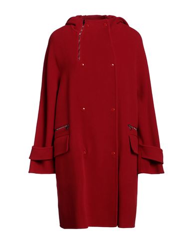 Woman Coat Red Size 2 Virgin Wool
